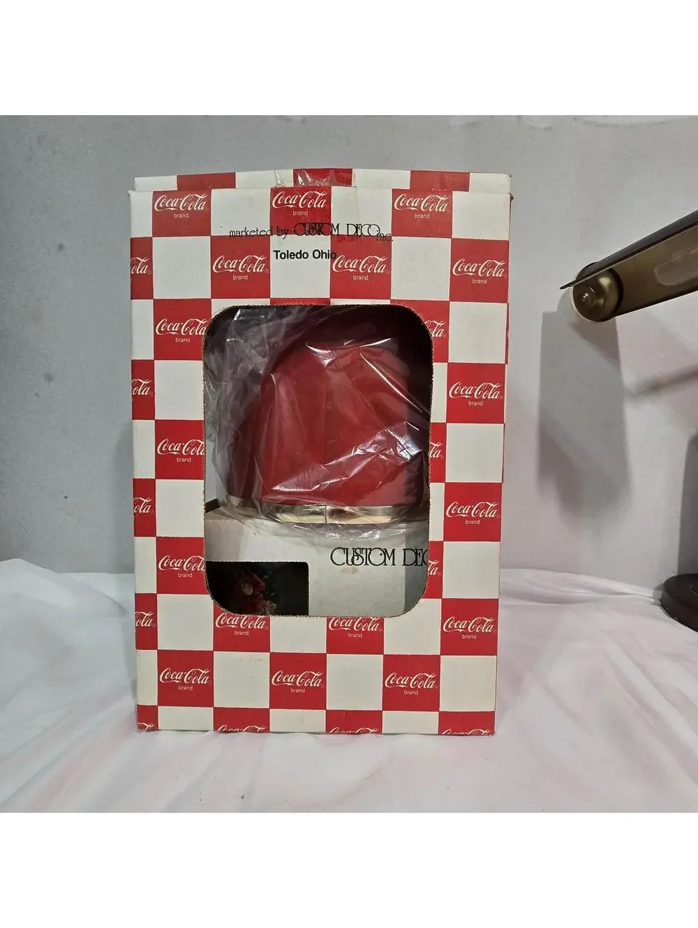 Vintage 1993 Coca Cola Christmas 5 Pc Entertainment Set Ice Bucket Glasses NIB